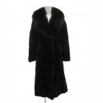ショッピング毛皮 OSLO ファーコート 毛皮 ラムファー フォックスファー ロング丈 黒 ブラック /AE ■GY42 レディース