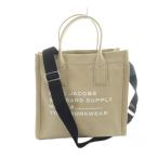 マークジェイコブス MARC JACOBS トートバッグ ショルダー 2WAY ハンド キャンバス ロゴ ベージュ ■GY18 /MQ レディース