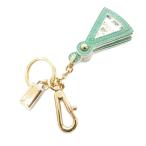 未使用品 ドルチェ&ガッバーナ ドルガバ DOLCE&GABBANA キーホルダー 緑 グリーン ゴールドカラー 扇子型チャーム レース /FF ■GY18 その