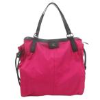 ショッピングBURBERRY バーバリー BURBERRY トートバッグ ピンク 裏地ノバチェック ホースロゴ レザーハンドル /FF ■GY18 レディース