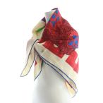 セリーヌ CELINE 大判スカーフ ストール 絹 シルク ロゴ 総柄 マルチカラー ■GY18 /MQ ■OH レディース