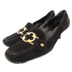 ルイヴィトン LOUIS VUITTON パンプス ローファー ヒール スエードレザー 37.5 黒 ブラック /JS ■GY18 レディース