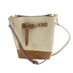 マイケルコース MICHAEL KORS ショルダーバッグ 斜めがけ キャンバス レザー ロゴ 茶 ブラウン ■GY42 /MQ レディース