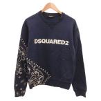 ショッピングディースクエアード ディースクエアード DSQUARED2 スウェット トレーナー ペイズリー プリント M 紺 ネイビー /JS ■GY18 メンズ