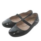  Cole Haan COLE HAANiveto балет Flat балетки туфли-лодочки эмаль кожа 5.5 22.5cm чёрный черный 