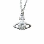 ヴィヴィアンウエストウッド Vivienne Westwood ネックレス アクセサリー ペンダント ロゴ オーブ ラインストーン シルバー色 ■GY17