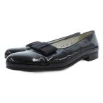 サルヴァトーレフェラガモ Salvatore Ferragamo オペラシューズ パンプス ローヒール リボン エナメル パテントレザー 8 黒 ブラック