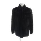 MOTHER 毛皮コート ミンクファー ミドル 総裏地 長袖 黒 ブラック ■GY18 /MQ レディース