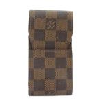 ルイヴィトン LOUIS VUITTON ダミエ エテュイ シガレット シガレットケース タバコケース PVC レザー ロゴ 総柄 茶色 ブラウン