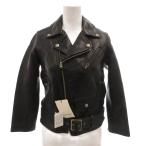 未使用品 ビューティフルピープル beautiful people タグ付き ライダースジャケット レザージャケット ラム ダブル 130 黒