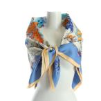 エルメス HERMES カレ90 Pythagore ピタゴラス 大判スカーフ ストール 総柄 ロゴ 絹 シルク マルチカラー ■GY18 /MQ ■OH レディース