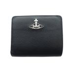 ヴィヴィアンウエストウッド Vivienne Westwood 二つ折り財布 ウォレット レザー ロゴ オーブ 黒 ブラック ■GY18 /MQ レディース