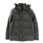 カナダグース CANADA GOOSE WYNDHAM PARKA BLACK LABEL ダウンジャケット アウター フード ジップアップ ロゴ XS グレー 2048MB