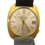 ブローバ BULOVA ジャンク品 ACCUTRON アキュトロン 腕時計 ウォッチ 音叉式 デイト カレンダー付き レザーベルト ゴールドカラー 金色 ■G