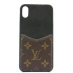  Louis Vuitton LOUIS VUITTON смартфон кейс покрытие iPhone кейс iPhone XS Max PVC кожа монограмма чёрный чай цвет 