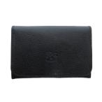  Il Bisonte IL BISONTE футляр для карточек футляр для визитных карточек кожа телячья кожа Logo печать чёрный черный 411620 /NU #GY18 мужской 