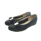 サルヴァトーレフェラガモ Salvatore Ferragamo パンプス リボン ヴァラ VARA ロゴ 6 23.5cm 黒 ブラック ■GY11 /MQ レディース