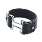 エルメス HERMES ナイト ブレスレット バングル アクセサリー レザー 黒 ブラック ■GY18 /MQ ■OH レディース
