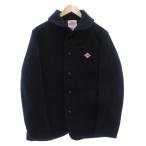 ダントン DANTON ウールモッサ丸襟ジャケット くるみボタン ショールカラー ロゴワッペン 42 紺 ネイビー JD-8237 /GV ■GY18 メンズ