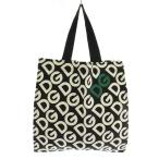 ドルチェ&ガッバーナ ドルガバ DOLCE&GABBANA トートバッグ エコバッグ キャンバス モノグラム DGロゴ 総柄 黒 ブラック 白 ホワイト