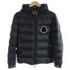 モンクレール MONCLER SASSIERE サシエール ダウンジャケット フード ワッペンロゴ 0 XS 黒 ブラック F20911A20500 /MW ■GY40 メンズ