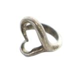 ティファニー TIFFANY &amp; CO. オープン ハートリング 指輪 アクセサリー ロゴ Silver925 9号 シルバー色 ■GY18 /MQ ■OH レディース