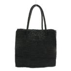 メゾンエヌアッシュパリ MAISON N.H PARIS かごバッグ トート ラフィア 黒 ブラック /XZ ■GY18 レディース
