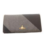 ショッピングWestwood ヴィヴィアンウエストウッド Vivienne Westwood 長財布 ウォレット 小銭入れあり オーブロゴ レザー 革 グレー 黒 ブラック /FF ■GY18 レ