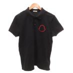 ショッピングモンクレール モンクレール MONCLER MAGLIA POLO ポロシャツ 半袖 鹿の子 ロゴワッペン L 紺 ネイビー /JS ■GY18 メンズ
