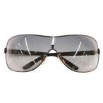 ミュウミュウ miumiu サングラス ブリッジレス 7AX-5D1 120 グレー ロゴ SMU50G ☆AA★ /JS ■GY11 レディース