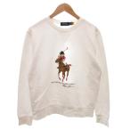 ポロ ラルフローレン POLO RALPH LAUREN スウェット トレーナー ポロベア Vガゼット 長袖 S 白 ホワイト /FF ■GY18 メンズ