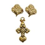  Loewe LOEWE Vintage серьги Cross очарование жемчуг жемчуг Gold цвет #GY18 /MQ женский 