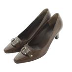 サルヴァトーレフェラガモ Salvatore Ferragamo パンプス スクエアトゥ レザー 8.5D 26.0cm /MI ■GY18 レディース