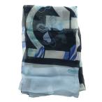 サルヴァトーレフェラガモ スカーフ ガンチーニ柄 蝶柄 マルチカラー 紺 ネイビー サックスブルー /SS ■OS ■GY18 レディース