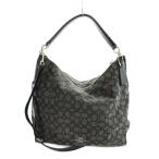 コーチ COACH F58327 ショルダーバッグ ハンド 2WAY トート キャンバス レザー シグネチャー ロゴ 黒 ブラック ■GY11 /MQ レディース
