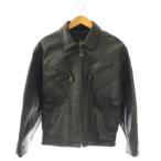 エドウィン EDWIN MOTORCYCLE RIDER ライダース ジャケット レザー M ブラック /HK ■GY18 メンズ