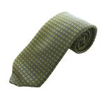 ショッピングHERMES エルメス HERMES ファソネH FACONNEE H ネクタイ レギュラータイ シルク ロゴ 総柄 グレー 黄色 イエロー /SS ■OS ■OH ■GY18 メンズ