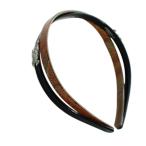 エトロ ETRO カチューシャ ヘアアクセサリー 総柄 ロゴ 黒 ブラック 茶 ブラウン ■GY18 /MQ レディース