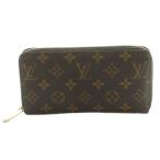ルイヴィトン LOUIS VUITTON M60017 モノグラム ジッピー ウォレット 長財布 ラウンドファスナー 小銭入れ PVCレザー 茶 レディース