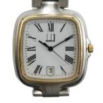 ショッピングダンヒル ダンヒル dunhill 腕時計 ウォッチ クォーツ ローマン デイト カレンダー付き スクエア 白文字盤 ローマン シルバー色 ■GY18 /MQ