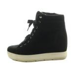 プラダスポーツ PRADA SPORT ハイカットスニーカー シューズ 厚底 スエード 35.5 22.5cm 黒 3TZ050 /MI ■GY1 レディース