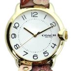 コーチ COACH CA.139.7.34.1930 腕時計 ウォッチ クォーツ 白文字盤 レザーベルト ゴールド色 ■GY18 /MQ レディース