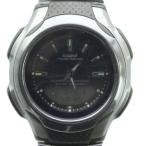  Casio CASIO AW-S90 наручные часы часы солнечный дыра teji Logo календарь имеется серебряный цвет #GY18 /MQ мужской 