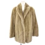 パロディ Palody 三越 MITSUKOSHI ファーコート ミンクファー 毛皮コート 絹 シルク混 9 ベージュ /HN ■GY11 レディース
