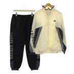  Adidas джерси выставить верх и низ wa- DIN g большой размер Fit u-bn полный Zip жакет брюки L белый темно-синий 