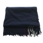  Burberry BURBERRY колено .. шерсть бахрома в клетку 75cm×130cm темно-синий /MI #GY18 прочее 