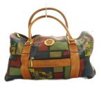  двойной рыба Double Fish сумка "Boston bag" кожа PVC многоцветный чай Brown темно-синий темно-синий /SS #OS #GY18 женский 