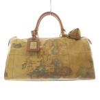  Prima Classe PRIMA CLASSE сумка "Boston bag" ручная сумочка PVC кожа карта рисунок чай цвет Brown /SR #GY11 женский 