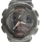  Casio ji- амортизаторы CASIO G-SHOCK GA-100 наручные часы часы кварц дыра teji Logo календарь имеется чёрный черный #GY18 /MQ мужской 