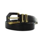  Gianni Versace Versace .GIANNI VERSACE ремень mete.-sa Logo кожа чёрный черный /AN75 #GY18 мужской 